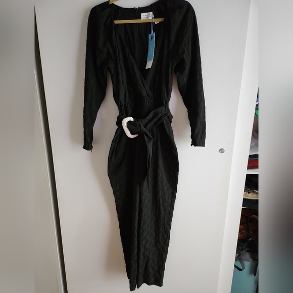 NWT *$595*TANYA TAYLOR Talisia Straight-Leg Belted Jumpsuit - Picture 7 of 8